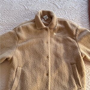 Nike Women's Beige Teddy Jacket